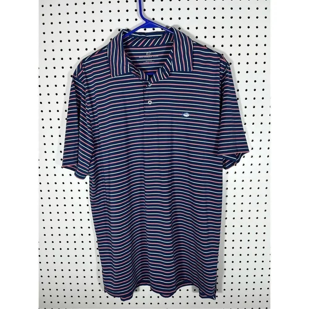 Southern Tide striped polo shirt size L